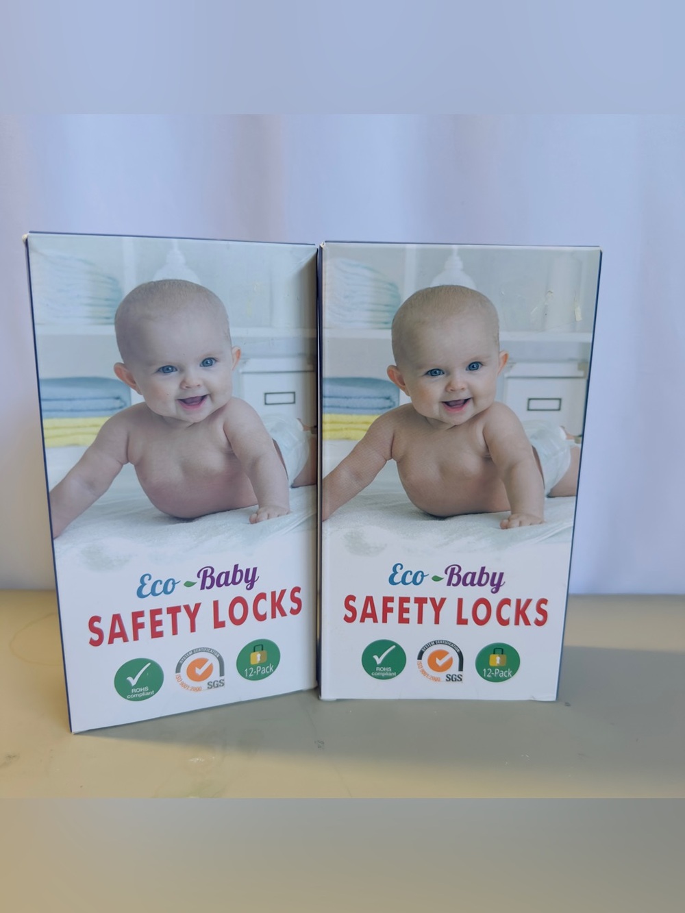 2 NWT Boxes Child Safety Strap Locks, 12 In Each Pack, Adjustable Baby Locks